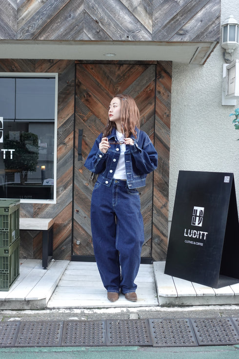 ホワイトボタンデニムJK